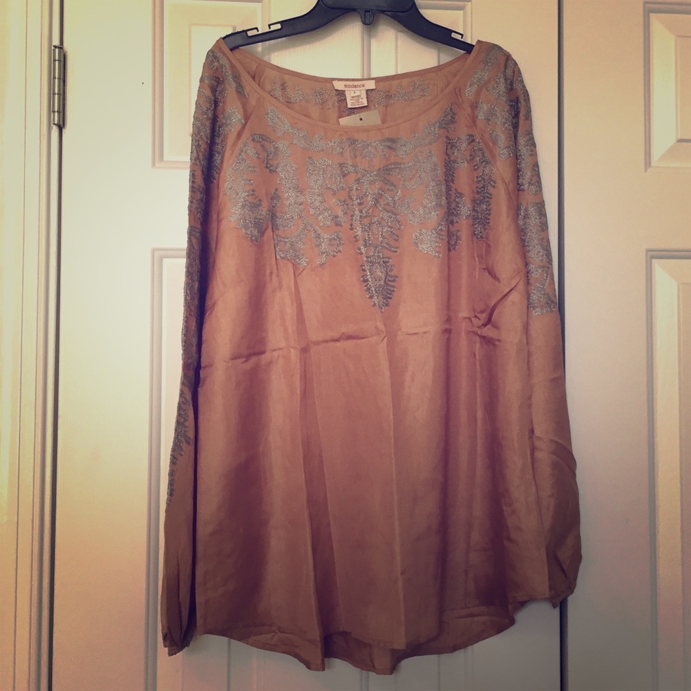Blouse silk Sundance with embroidered szL